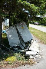 someone crashes a data distributor box